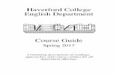 Haverford College English Department · Haverford College English Department Course Guide ... The Bible's intense and interior confirmation of its own reiterated ... Amiri Baraka