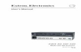 User’s Manual - Extron Electronics · User’s Manual Multi-rate SDI Switcher 68-1571-01 ... Power sources • This equipment should be operated only from the power ... Connect