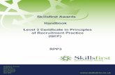 Skillsfirst Awards Handbook Level 3 Certificate in ... · Level 3 Certificate in Principles of Recruitment Practice (QCF ... an effective appeals procedure which ... 3 Certificate