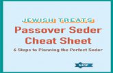 JEWISH Passover Seder Cheat Sheet - njop.org · songs of praise), the basic structure of the haggadah has not changed. ... Jewish Treats presents links to some Passover melodies you