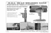 G.A.L. HI-LO WELDING GAGEphoenixweld.com/wp-content/uploads/2017/03/GAL-GAUGE.pdf · G.A.L. GAGE PAGE 4 SECTION 1000 LENCO WELDING ACCESSORIES LTD. ' June 2000 BRIDGE CAM GAUGE FRONT