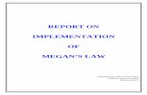 REPORT ON IMPLEMENTATION OF MEGAN’S LAW · REPORT ON . IMPLEMENTATION . OF . MEGAN’S LAW. Administrative Office of the Courts . Criminal Practice Division . November 2017 . i