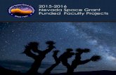 2015-2016 Nevada Space Grant Funded Faculty … 2015-2016 Faculty... · 2015-2016 Nevada Space Grant Funded Faculty Projects. ... cation Lead at the Desert Research Institute. ...
