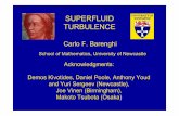 SUPERFLUID TURBULENCE - oca.eu fileInteraction of vortex and tracer particle Poole, Barenghi, Sergeev & Vinen, Phys Rev B 71, 0645141, 2005 Sergeev, Barenghi & Kivotides, Phys Rev