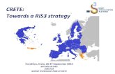 CRETE: Towards a RIS3 strategy - STEP-C · PDF fileCRETE: Towards a RIS3 strategy Heraklion, Crete, ... ICT AND TELEMATICS ... SWOT ANALYSIS STRENGHTS