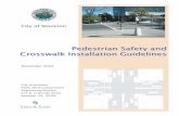 Pedestrian Safety and Crosswalk Installation Guidelines · Pedestrian Safety and Crosswalk Installation Guidelines INTRODUCTION The City of Stockton is developing a Neighborhood Traffic