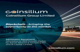 CoinsiliumGroupLimited · Handbook ... “FounderShareholders” together the co-founders of the Group being ... (both technical and