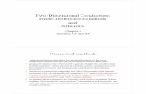 Two-Dimensional Conduction: Finite-Difference Equations ... · Two-Dimensional Conduction: Finite-Difference ... • We will show the use of finite-difference analysis to solve conduction