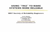 USING TRIZ TO MAKE SYSTEMS MORE RELIABLE …asq.org/.../reliability/using-triz-to-make-systems-more-reliable.pdf · USING ““““TRIZ ”””TO MAKE SYSTEMS MORE RELIABLE ...