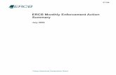 ERCB Monthly Enforcement Action Summary · Red Deer County Operations were not ... Licensee repaired the thief hatch that was the source of the odours. ... ERCB Monthly Enforcement