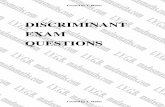 discriminant exam questions - MadAsMathsmadasmaths.com/.../various/discriminant_exam_questions.pdf · DISCRIMINANT EXAM QUESTIONS . Created by T. Madas Created by T. Madas Question