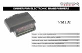DIMMER FOR ELECTRONIC TRANSFORMERS - … · VM131 Dimmer for electronic transformers 3 Dimmer module voor elektronische transfo 7 Dimmermodul für elektronischen transformator 15