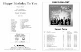 Happy Birthday To You DISCOGRAPHY - lindner .Happy Birthday To You Brass Band Arr.: Ted Parson Adapt.: