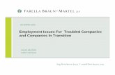 Employment Issues For Troubled Companies and … · Employment Issues For Troubled Companies and Companies In Transition ... between purchaser and seller ... for unpaid wages w/i