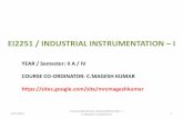 EI2251 / INDUSTRIAL INSTRUMENTATION - … · ei2251 / industrial instrumentation – i 3/27/2014 1 ei2251/industrial instrumentation – i c.magesh kumar/aiht year / semester: ii