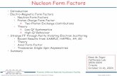 Nucleon Form Factors - Jefferson Lab · ÅNuclear beta decay ... provided the first measurement of the proton’s ... Polarized electron transfers longitudinal polarization to G E,