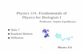 Physics 131- Fundamentals of Ph i f Bi l i t I Physics … · Physics 131- Fundamentals of Ph i f Bi l i t I ... (so biology can be explained by chemistry chemistry by ... th i i