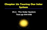 Chapter 23: Touring Our Solar System · Fast Facts on the Solar System ... Structure of Jupiter •Jupiter’s atmosphere is mostly ... Chapter 23: Touring Our Solar System