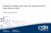 Statistics of utility-scale solar PV, wind and CSP in - … of... · Procurement Programme (REIPPPP) started in 2011 Integrated ... 0.69 0.62 0.87 1.19 1.52 2.02 2 ... SP energy only