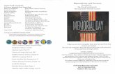  · MONDAY MAY 28, 2018 ... Lowering flag to Half staff I()a.m. Respite Scouts ... Prayer Master of Ceremony Memorial wreath placement Benediction