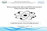 Documento de Justificaciones Técnicas de ítems - Ciencias ... · Documento de Justificaciones Técnicas de ítems - Ciencias Naturales - PAES 2017 3. Indicador: 4.8 . Explica y