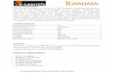 LQ - e-learnify.in .pdfe-Learnify Teradata T pump: Overview of Tpump Limitations of Tpump Work on Multi tables Real time scripts Sample scripts Teradata Fast Export: