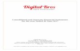 Consolidated and Separate Financial Statements for … · Consolidated and Separate Financial Statements for the year ended 30 June 2017 Digital Bros S.p.A. Via Tortona, 37 – 20144