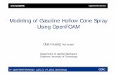 Modeling of Gasoline Hollow Cone SprayModeling of …web.student.chalmers.se/groups/ofw5/Presentations/ChenHuangSlides… · Using OpenFOAM Chen Huang PhD ... Machinery volume one