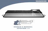 TT24 Digital Live Console Owner's Manual Version 1 · 3.2.1 ANALOG ... 3.7.2 Group Assignment .....19 3.7.3 Group Parameter Control ... TT24 DIGITAL LIVE CONSOLE 5.3 Aux Send ...