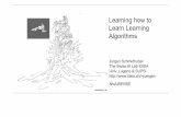 Learning how to Learn Learning Algorithmsmetalearning-symposium.ml/files/schmidhuber.pdf · Learning how to Learn Learning Algorithms ... inference in all those Google ... Information