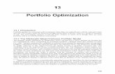 13 Portfolio Optimization - LINDO · 379 13 Portfolio Optimization 13.1 Introduction Portfolio models are concerned with investment where there are typically two criteria: expected