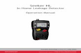 Seeker HL Operation Manual - Trilithic · any error codes that may appear on the display screen of the Seeker HL. Optional Software Although the Seeker HL comes preconfigured and