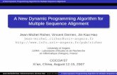 A New Dynamic Programming Algorithm for Multiple Sequence ...richer/rec/cocoa07_lecture.pdf · A New Dynamic Programming Algorithm for Multiple Sequence Alignment ... A New Dynamic