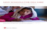 new schools for deh sabz - Save the Children · new schools for deh sabz An education initiative in Kabul, ... Quality Primary Education Project in Deh Sabz ... however I hope one