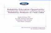 Reliability Education Opportunity: “Reliability Analysis ...crr.umd.edu/sites/default/files/documents/anniv25/presentations/... · Reliability Education Opportunity: “Reliability