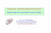 Earthquake Resistant Design Of Structures …sjce.ac.in/wp-content/uploads/2018/01/EQ8-Masonry.pdf · Earthquake Resistant Design Of Structures BEHAVIOR OF MASONRY STRUCTURES Dr.