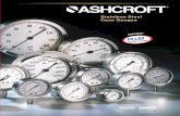 Stainless Steel Case Gauges - thevalveshop.com · ASME B40.1 for gauge life and recalibration.) • Five-Year Warranty gives you the best total value. • Ashcroft Duralife ...