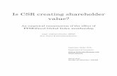 Is CSR creating shareholder value? - AU Purepure.au.dk/portal/files/85215466/Is_CSR_creating_shareholder_value.… · Is CSR creating shareholder value? An empirical examination of