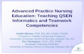 Advanced Practice Nursing Education: Teaching … · Advanced Practice Nursing Education: Teaching QSEN Informatics and Teamwork ... •Develop a narrated PowerPoint presentation