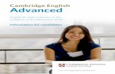 English for high achievers in the academic and … for candidates English for high achievers in the academic and professional world Certificate in Advanced English (CAE) ... 2 After