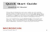 Quick Start Guide - Microscan Systemsfiles.microscan.com/.../quadrusezquickstartguide.pdf · User’s Manual, available in digital and print formats. 2 Quadrus EZ Reader Quick Start