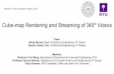 Cube-map Rendering and Streaming of 360 , PhD …home.iitk.ac.in/~gverma/RTE/RTEPresentation.pdf · Rendering primarily involves wrapping a 2D texture onto a 3D Sphere ... Advantages
