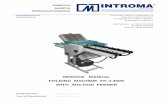 SERVICE MANUAL FOLDING MACHINE FK-4.400S … 4.400S-SERVICE MANUAL.pdf · Power consumption 1,8 kW Weight of folding machine approximately 180 kg ... These rollers can be equipped