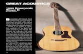 GREAT ACOUSTICS - Dana Bourgeois · fresh, distinctive voice. Most hot bluegrass flatpickers stick to Martin D-28s, D-18s, or similar guitars, but Sutton wanted a different sound