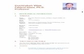 Curriculum Vitae - Jazan Ucolleges.jazanu.edu.sa/phar/Documents/ISLAM-CV.pdf · Curriculum Vitae Fakhrul Islam, Ph.D. Professor I. BIOGRAPHICAL INFORMATION ... Mr. Mohammad Ashfaq