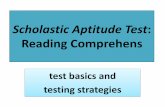 Scholastic Aptitude Test Reading Comprehensshslboyd.pbworks.com/f/SAT reading comprehension...SAT critical reading Question types •sentence completion •reading comprehension (short,