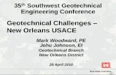 Geotechnical Challenges New Orleans USACE Wodward - USACE Geotechnical Challe… · & Geotechnical Field Investigation. ... US Army Corps of Engineers. BUILDING STRONG ... Pile Load