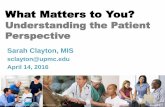 What Matters to You? - BMJaws-cdn.internationalforum.bmj.com/pdfs/2016_E3.pdf · 14/4/2016 · What Matters to You? ... Welcome to the Magee Bone and Joint Center ... * Determining