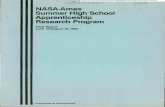 NASA-Ames Summer High School Apprenticeship Research Program · At least two orientation sessions will be conducted on a ... SUMMER HIGH SCHOOL APPRENTICESHIP RESEARCH PROGRAM ...