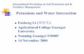 Potassium and Water Interaction - IPI_ .International Workshop on Soil Potassium and K Fertilizer